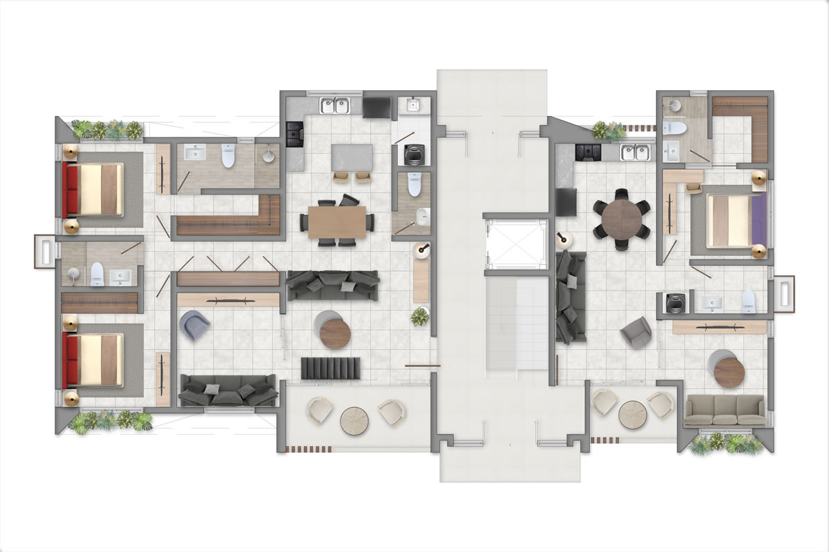 Plano The Sunset Residential 1er Nivel