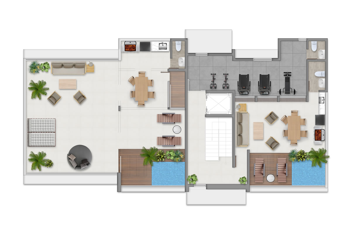 Plano The Sunset Residential 1er Nivel